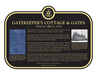 Gatekeeper's Cottage & Gates Commemorative plaque, 2022