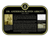 Dr. Anderson Ruffin Abbott  (1847-1913) Commemorative plaque, 2022.