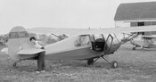 Pilot Marion Orr at her flying club at Maple Airport, 1955.