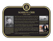 Marion Orr (1918-1995) Commemorative plaque, 2022.