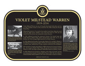 Violet Milstead Warren (1919–2014) Commemorative plaque, 2022.