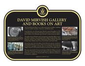 David Mirvish Gallery and Books on Art Commemorative plaque, 2022.