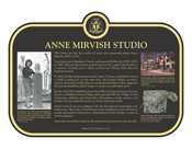 Anne Mirvish Studio Commemorative plaque, 2022.