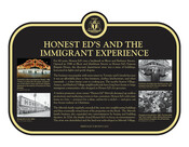 Honest Ed's and the Immigrant Experience Commemorative plaque, 2022.