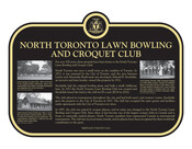 North Toronto Lawn Bowling and Croquet Club Commemorative plaque, 2022.
