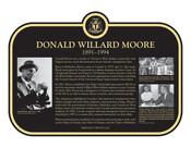Donald Willard Moore (1891–1994) Commemorative plaque, 2022.
