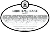Elihu Pease House, circa 1834, Heritage Property plaque, 2022.