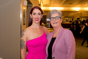 Liza Chalaidopoulos and Allison Bain, reception for the Heritage Toronto Awards, October 17, 2022. Image by Herman Custodio.
