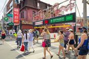 Tour participants in Chinatown East, July 17, 2022. Image by Ashley Duffus.