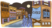 Chinatown after the Chinese Exclusion Act, 2023. Illustration by Rosena Fung.