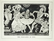 Satirical cartoon depicting King Constantine I of Greece during World War I. Punch Magazine, November 24, 1915. Illustration by John Partridge. Courtesy of the Heidelberg University Library.
