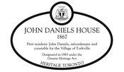 John Daniels House (1867), Heritage Property plaque, 2023.