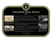 Osgoode Hall Fence Heritage Property Plaque