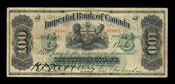 Imperial Bank of Canada $100 bill, 1917. National Currency Collection - Bank of Canada Museum.