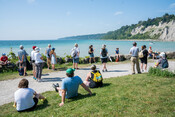Tour participants on the "Scarborough Bluffs" tour, September 3, 2023. Image by Oscar Akamine.