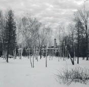 The Guild Inn in winter, 1956. Image by James Salmon. Courtesy of the Baldwin Collection of Canadiana and Toronto Public Library.