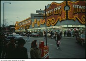 Honest Ed's marquee, 581 Bloor St W., circa 1984-1990. Image courtesy of the City of Toronto Archives.