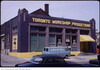 Front view of the former Toronto Workshop Productions theatre, 12 Alexander St., April 1971. Image by Harvey R. Naylor. Courtesy of the City of Toronto Archives.