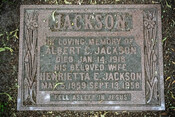 Gravestone of Albert C. Jackson and Henrietta E. Jackson, Toronto Necropolis Cemetery, September 19, 2023. Image by Oscar Akamine.