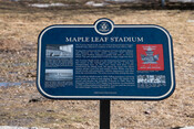 Maple Leaf Stadium Commemorative plaque, 2018.