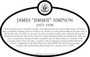 James "Jimmie" Simpson Commemorative plaque, 2018.