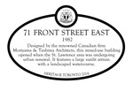 71 Front Street East plaque, 2018.