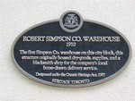 Robert Simpson Co. Warehouse Heritage Property Plaque, 1997