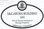 McCarten Building Heritage Property Plaque, 2005