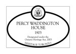 Percy Waddington House Heritage Property Plaque, 2007