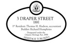 3 Draper Street Heritage Property Plaque, 2007