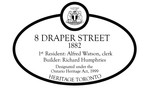 8 Draper Street Heritage Property Plaque, 2007