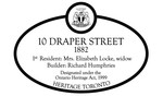 10 Draper Street Heritage Property Plaque, 2007