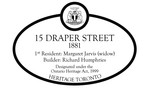 15 Draper Street Heritage Property Plaque, 2007