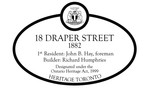 18 Draper Street Heritage Property Plaque, 2007