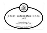 Joseph Gouding House Heritage Property Plaque, 2010
