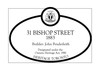 31 Bishop Street Heritage Property Plaque, 2008