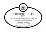 37 Bishop Street Heritage Property Plaque, 2008