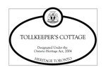 Tollkeeper's Cottage Heritage Property Plaque, 2008