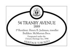 54 Tranby Avenue Heritage Property Plaque, 2009