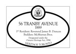 56 Tranby Avenue Heritage Property Plaque, 2009