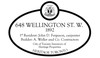 648 Wellington St. W. Heritage Property Plaque, 2010