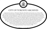 City of Toronto Archives Commemorative Plaque, 2011