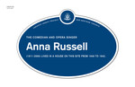 Anna Russell Legacy Plaque, 2011