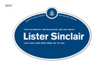 Lister Sinclair Legacy Plaque, 2011