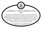 Charles C. Small Row-Houses Heritage Property Plaque, 2011