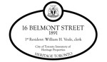 16 Belmont Street Heritage Property Plaque, 2011