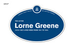 Lorne Greene Legacy Plaque, 2012