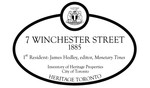 7 Winchester Street Heritage Property Plaque, 2012