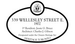 339 Wellesley Street E. Heritage Property Plaque, 2012