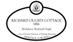 Richard Ough's Cottage Heritage Property Plaque, 2012